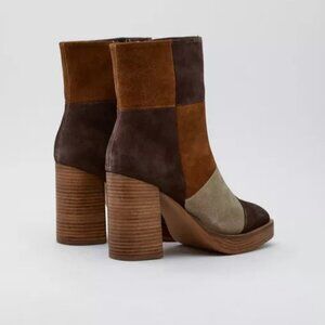 Suede Platform Ankle Boots